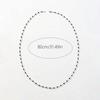 2024 New Fashion Black Glass Long Y-shaped Necklace for Women Fashion Zinc Alloy Color Round Bead Chain Necklaces Zircon Gift
