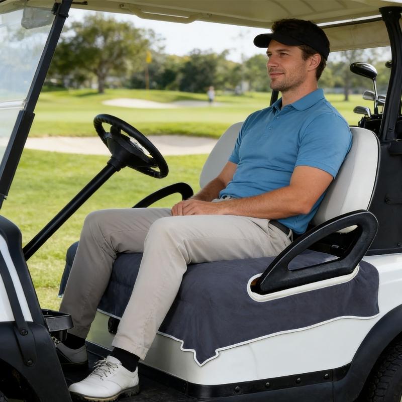 Universal Golf Cart Seat Cover Compatible With Most 2 Seater Carts Having Accurate Armrest Openings For Easy Installation