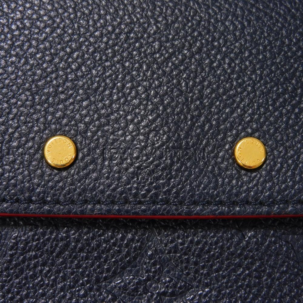 Used 12564 Portefeiulle Pont Neuf M62127 7940 LV logo flower navy red Monogram Empreinte Marine Rouge unisex from Japan
