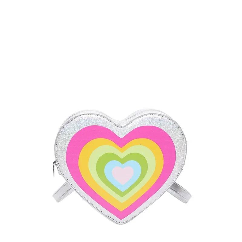 Sweet rainbow love women's bag new western style crossbody dual use shoulder bag