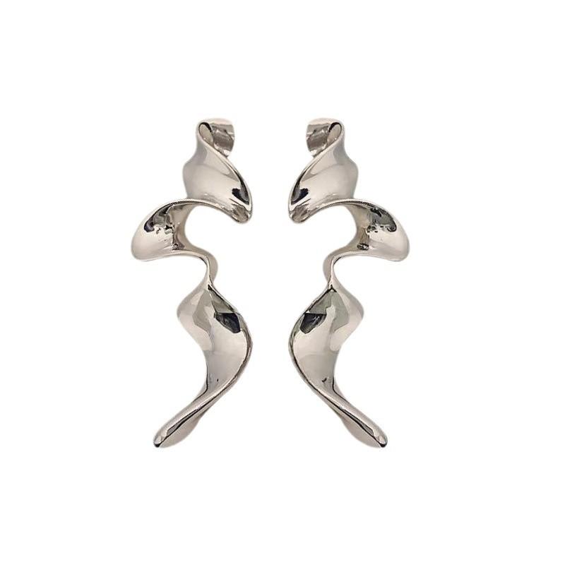 No Piercing Clip Irregular Geometric Earrings Metal Clip Exaggerated