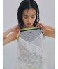 Lily Brown Lace Frill Cami LWFT252041 White Women's
