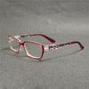 6PCS Fashion Rectangle Reading Glasses - Flexible PC Frame with Spring Hinges Strain Lightweight Eyewear