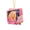 Unique Festival Gift Ideas Dolly Christmas Ornament, 2D Acrylic Collectible Hanging Decor, Memorial Country Pink Western Style Decorations Music Theme
