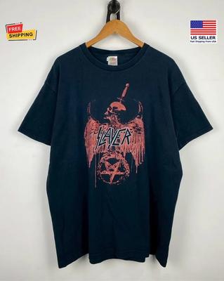 Vintage Slayer Tour 2004 Tshirt Double Sides New Gildan Retro Tee Gift For Fan
