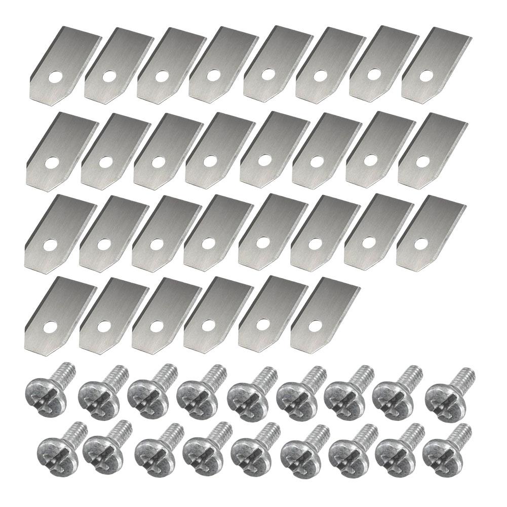 30/18PCS Lawn Mower Cutting Blades Set Stainless Steel Mowing Machine Blades 0.7 MM for Husqvarna Automower/Gardena Lawnmower
