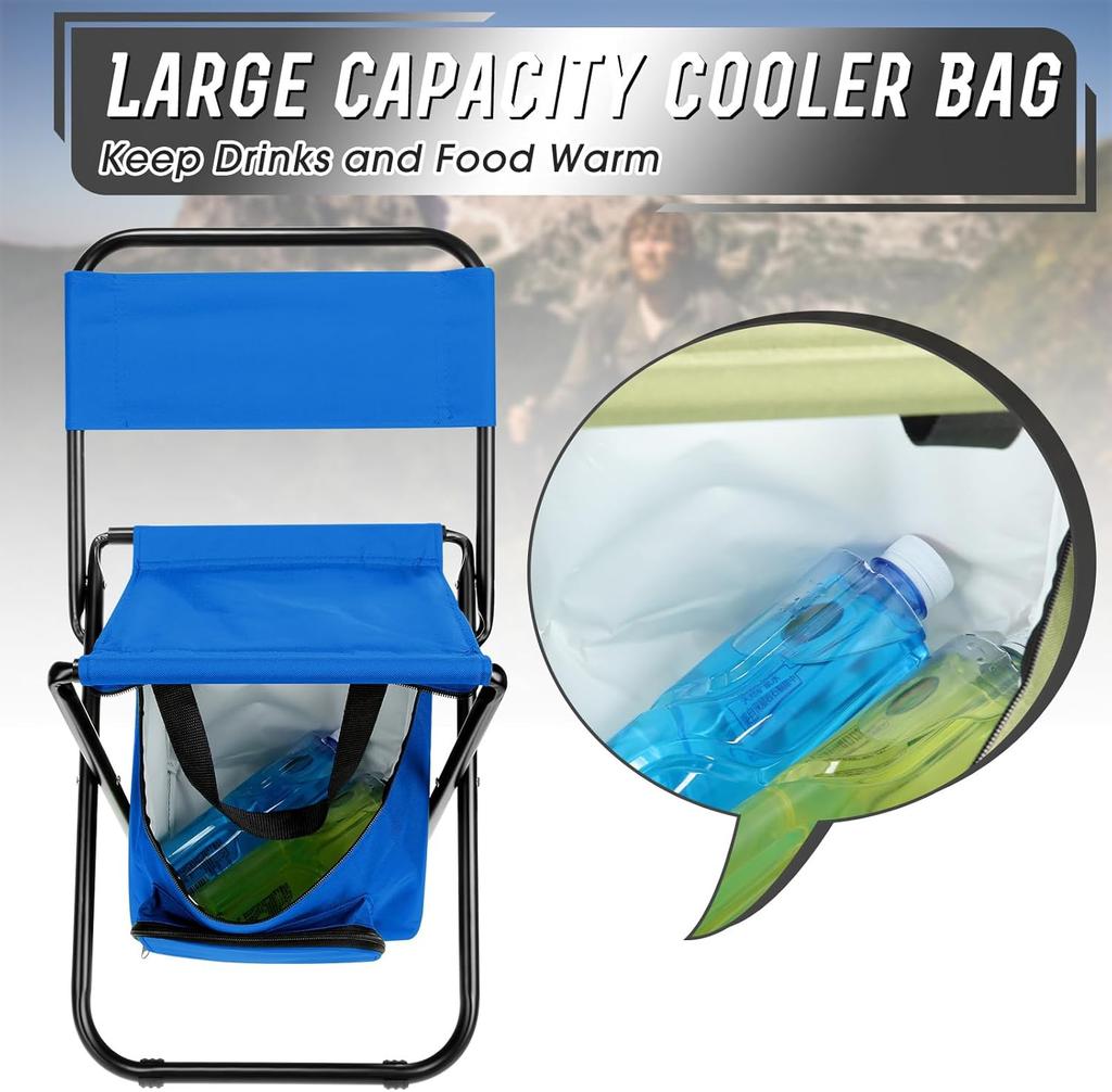 Outdoor Camping Chair Beach Fishing Chair with Cooler Bag Detachable Portable Folding Moon Chair Ultralight Outdoor Seat Tools