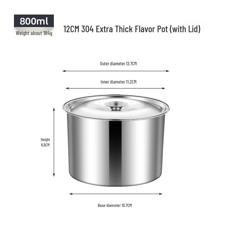 Lainuo 304 Stainless Steel Spice Jars Set