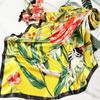 90cm Neckerchief Silk Satin Women Hijab Scaves Fashion Floral Print Headband Neck Scarfs Female Square Shawls Scarfs For Ladies
