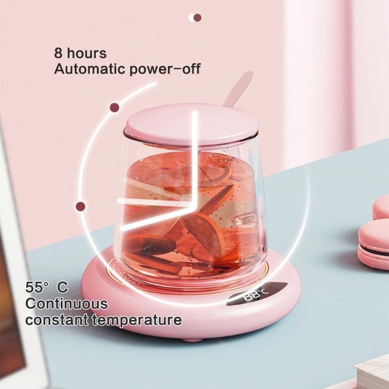 Small Coffee Warmer Coaster USB Powered Beverage Warmer Pad Warming Plate Heating Cup Pad Suitable for Hot Beverages