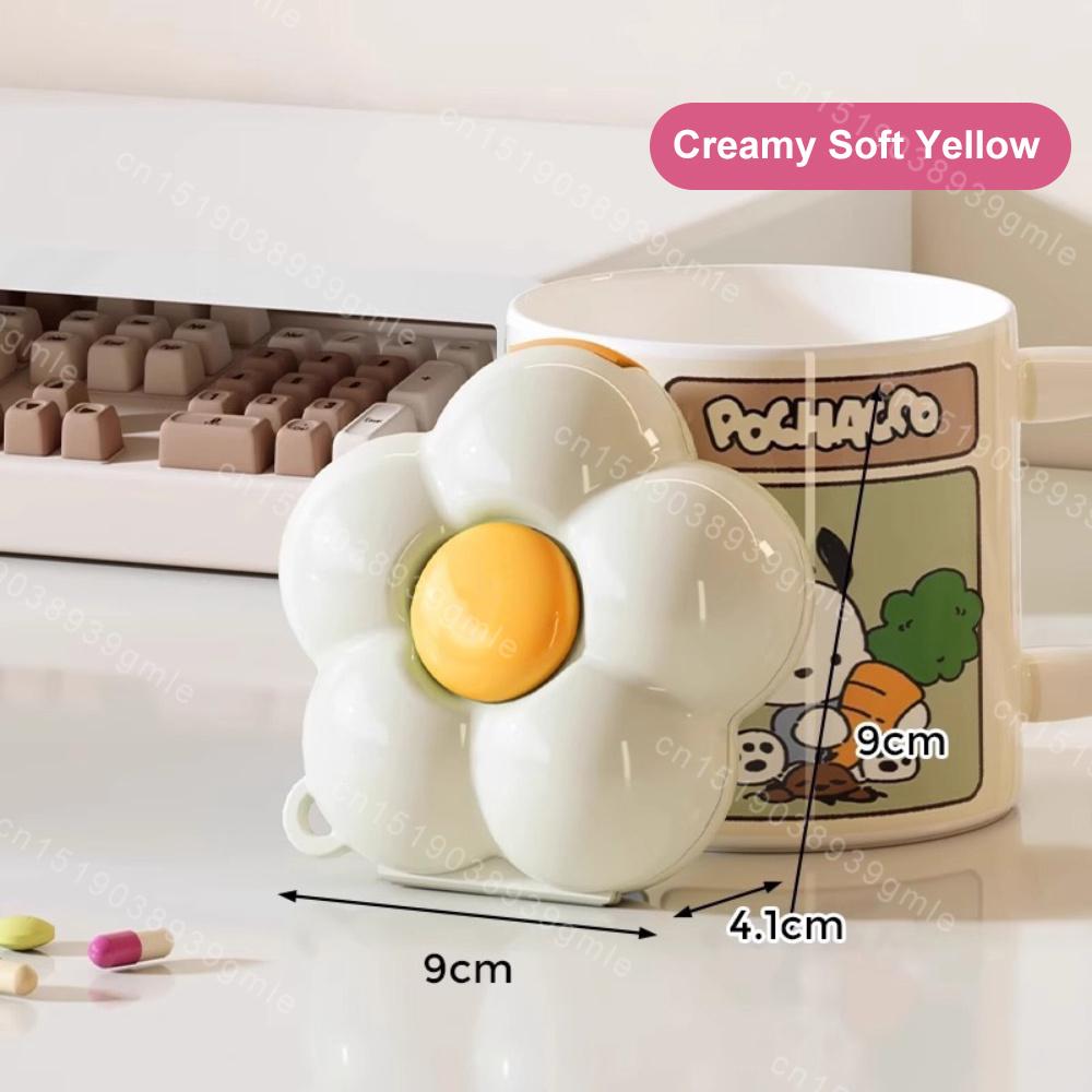 Flower Shape Storage Box Waterproof Dividers Case Portable Dopamine Medicine Box Medicine Box Multi Compartment Storage of Pills