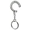 Fashionable Silver Tone Horseshoe Keyring Charm Sturdy Snaffle Bit Designs Keychain for Horse Lovers Decoration