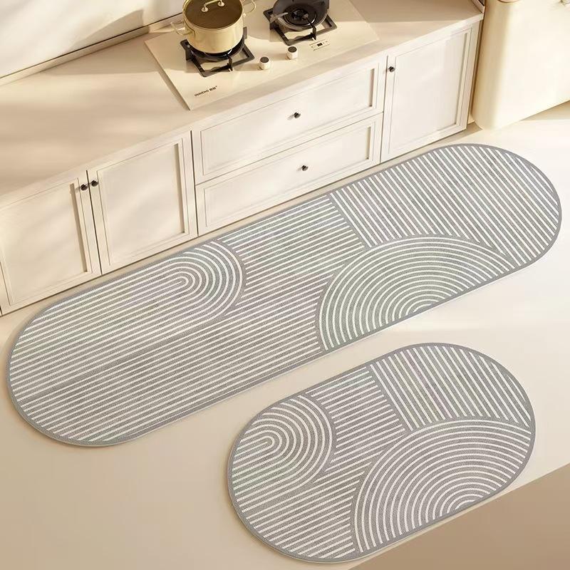 Wabi Sand Wind Kitchen Floor Mat Diatom Mud Floor Mat Water Absorption Oil Absorption Quick Drying Non-slip Mat