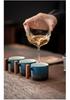Exquisite Ceramic Tea & Coffee Cup with Wooden Handle - Gradient Glaze, Gift Box Set