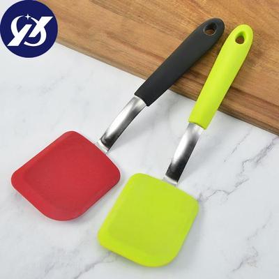 Espátula de cozinha resistente ao calor cabo longo silicone peixe refogado espátula de cozinha pá ferramenta de cozimento