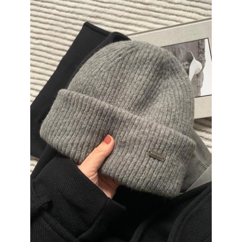 Single Autumn and Winter Warm New Face Look Small Thickened and Enlarged Woolen Cap for Men and Women  Cold Cap Knitted Cap