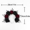 Tiare Halo Rose Gothique Mariée Sombre pour Halloween & Jour des Morts
