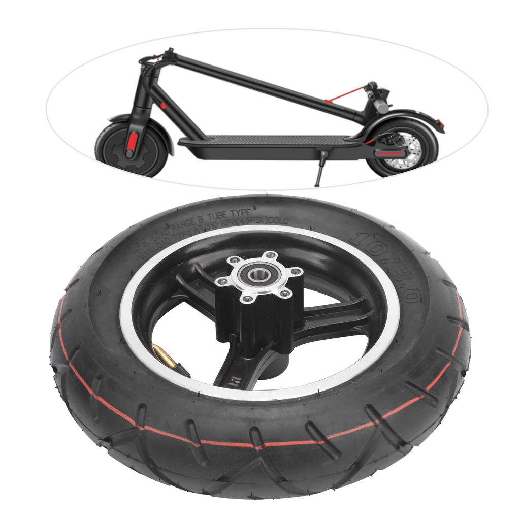 10 X 3in Electric Scooter Tyre Inflatable Natural Rubber Damping Effect with Hub Outer Inner Tire