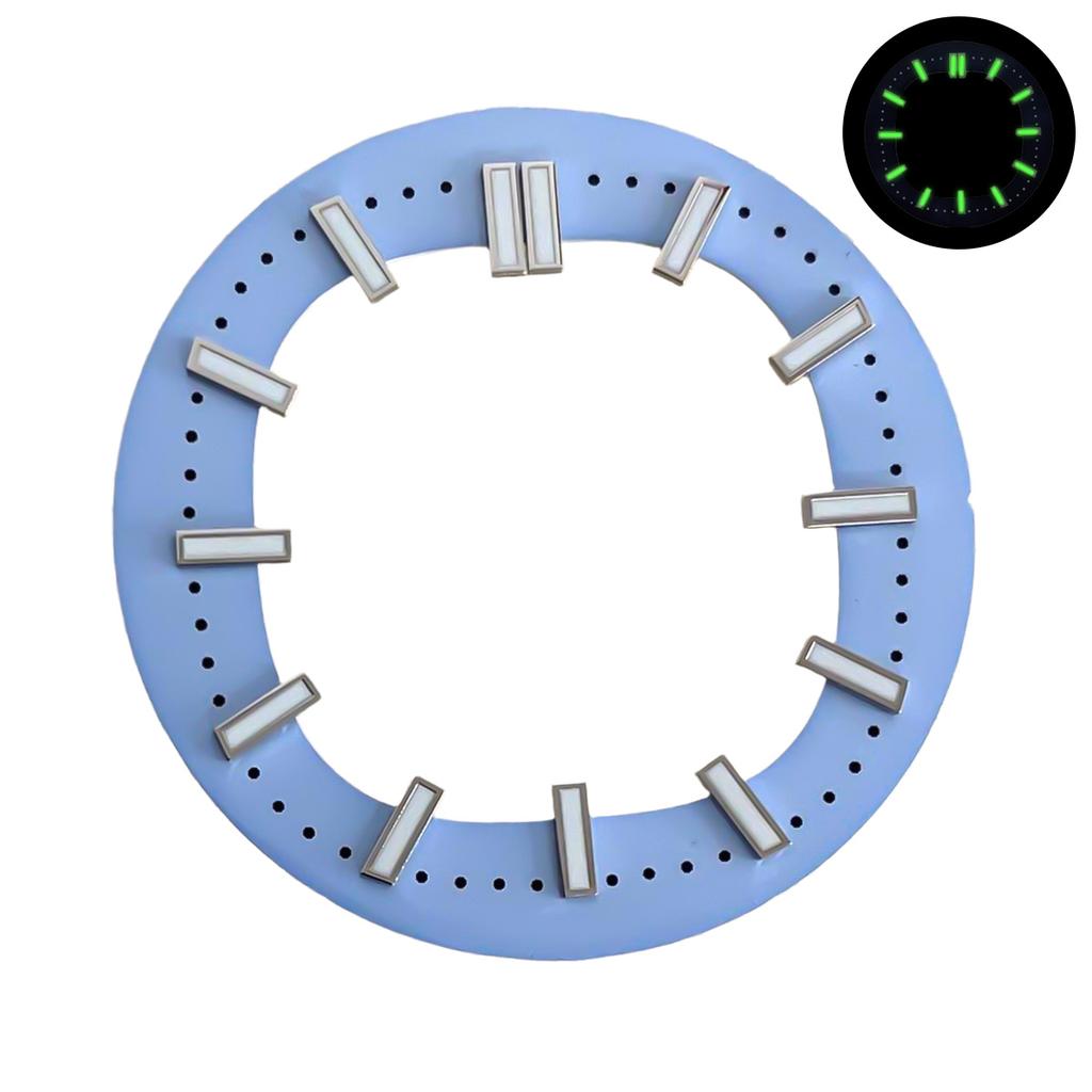 30.5mm Dial For Nautilus NH35/NH36 Hollow Green luminous Indexes Fit Automatic Movement Modified Skeleton Watch Accessorie Parts