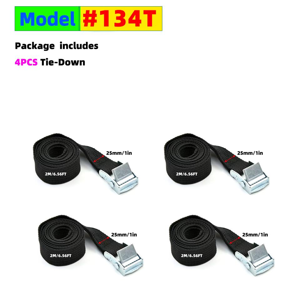 2M Buckle Tie-Down Belt Cargo Straps for Car Motorcycle Bike With Metal Buckle Tow Rope Strong Ratchet Belt for Luggage Bag