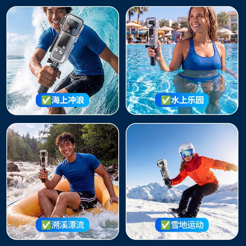 Transparent Waterproof Housing DJI Osmo Pocket 4 Shockproof Dive Case With Sealed Protection Underwater Vlogging