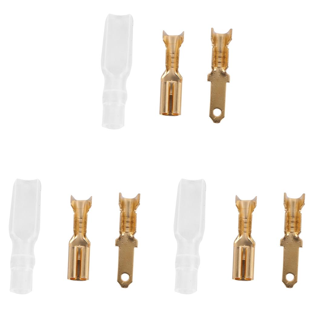 A84X-600Pcs/150Pairs Female Male Spade Crimp Terminals Sleeve Wire Wrap Connector For 22-16 Awg 2.8Mm