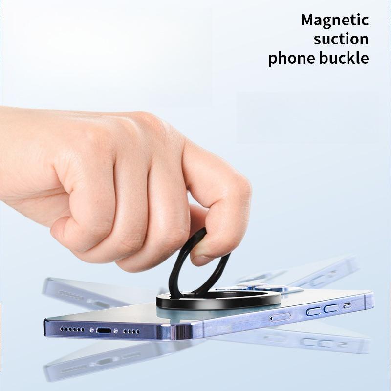 Magnetic Ring IPhone Holder for MagSafe Removable Grip Stand for iPhone Support Portable Mobile Phone Magnet Foldable Bracket