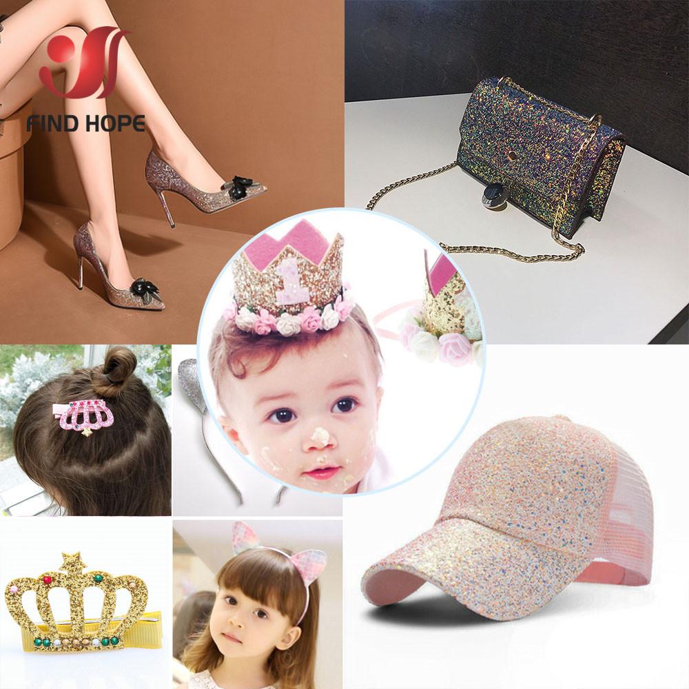 Sparkly Chunky Glitter Fabric Roll Rainbow Iridescent Vinyl Faux Leather Fabric Bow Craft DIY Earring Material Handmade