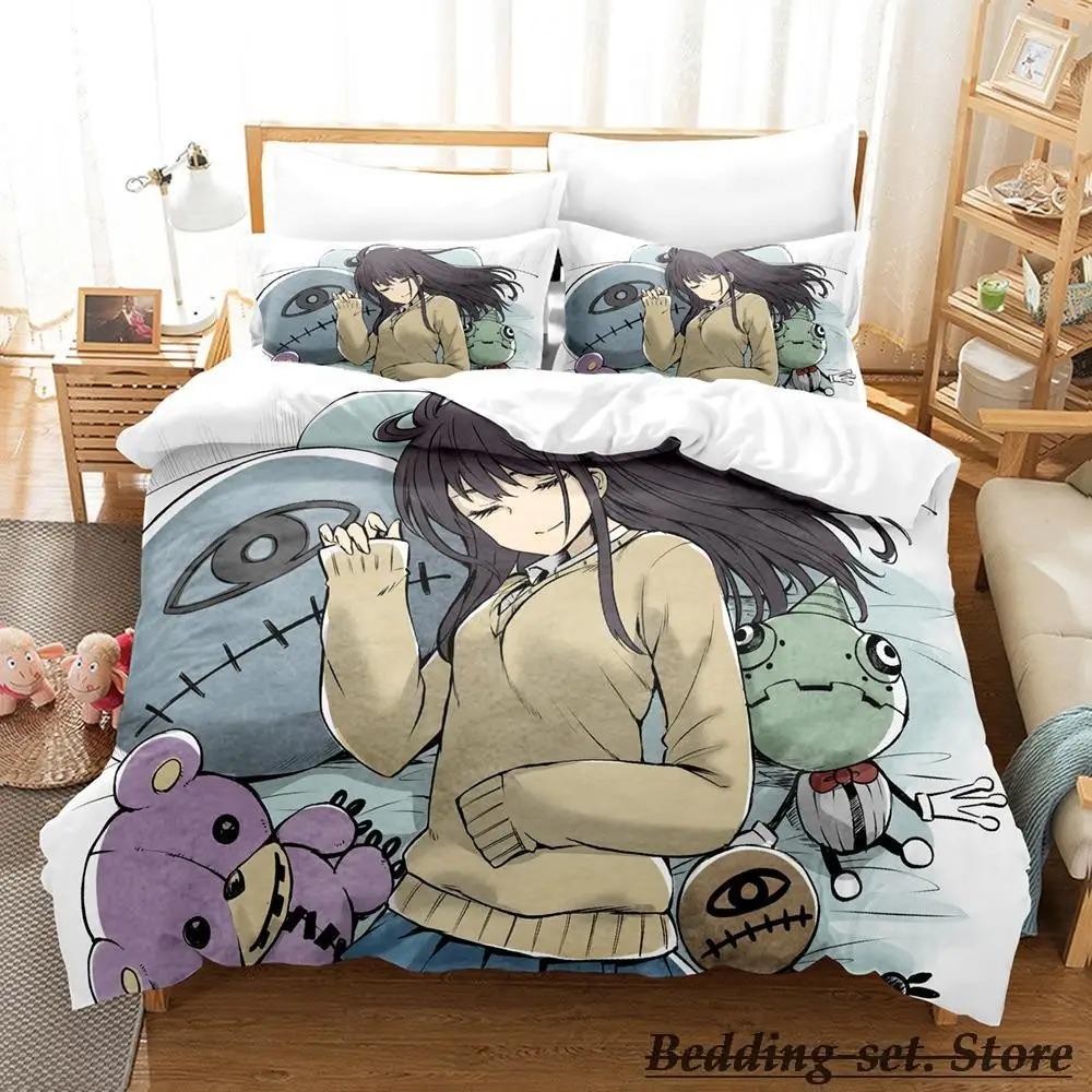 Mieruko chan Bedding Set Single Twin Full Queen King Size Bed Set Adult Kid Bedroom Duvetcover Sets Anime parure de lit Bed