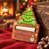 Christmas Cash Holder Ornament Holder, Creative Wooden Hanging with Red Lanyard, Holiday Money Pendant Vivid Printing for Tree Party Supplies