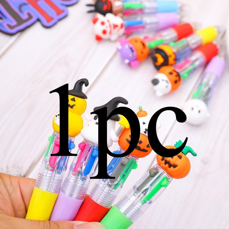 

50-1 Хэллоуин Мини Четырехцветная Шариковая Ручка Милый Мультяшный Подарок на Хэллоуин Цветная Ручка для Учеников Начальной Школы 5 pc разноцветный