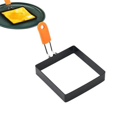 Professioneller Edelstahl-Spiegelei-Ring Antihaft-Eierpfannkuchenform Quadratische Eierbratform mit Verbrühschutz-Design