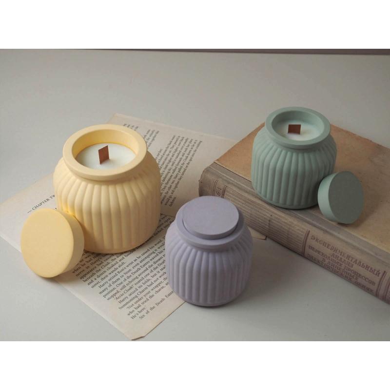 Matriță Siliconică DIY Rășină Epoxidică Matriță Borcan Silicon cu Capac Cutie Bijuterii Suport Lumânare Matriță Consumabile DIY Matrițe Suport Lumânare