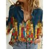 Temperament Loose Blouse Fashion Casual Woman Shirt Elegant Long Sleeve Shirt Woman Holiday Weekend Top