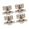 4PCS Cabinet Hinge with 4 Hole Base Cold Rolled Steel Short Arm Cupboard Hinge for Kitchen Bedroom