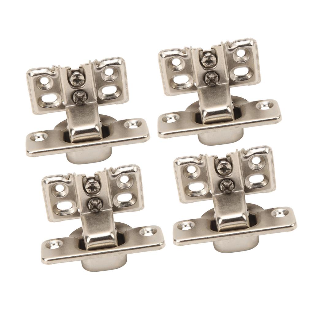 4PCS Cabinet Hinge with 4 Hole Base Cold Rolled Steel Short Arm Cupboard Hinge for Kitchen Bedroom