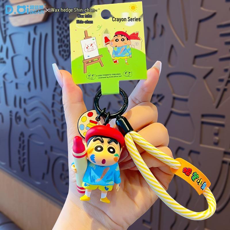 Genuine Crayon Shin-chan Kung Fu Keychain Backpack Pendant Anime Doll