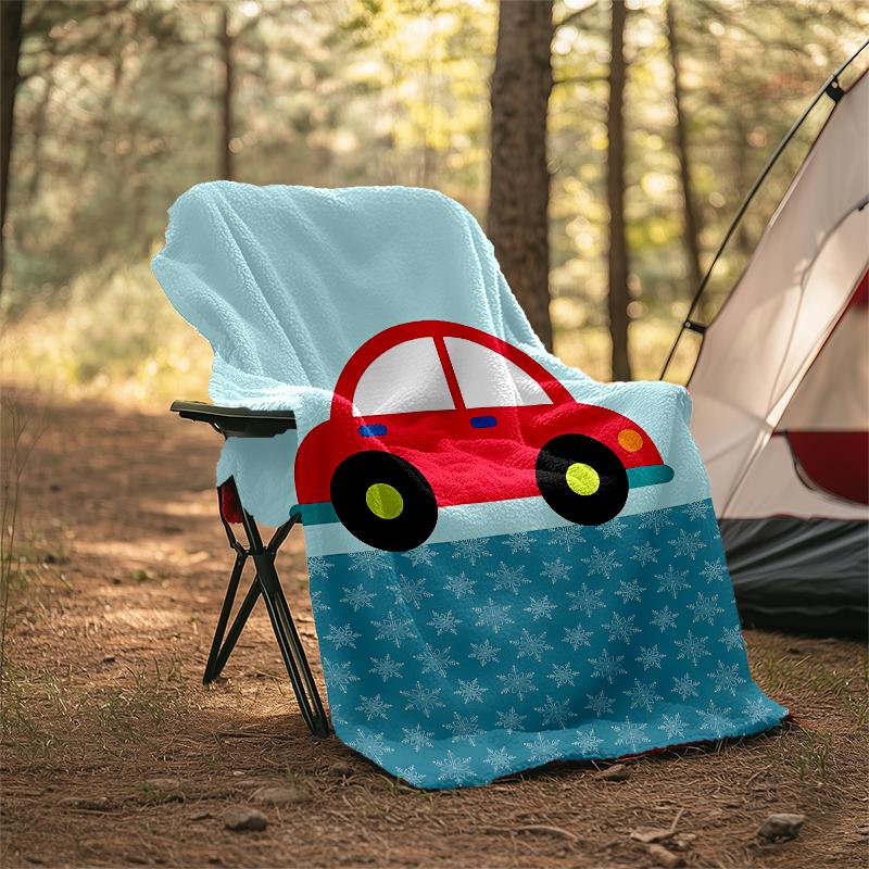 Süße Autos Motiv Decke - Perfekt für Sofa, Bett, Reisen & Außenbereich | Maschinenwaschbar, Gemütlich & Langlebig.