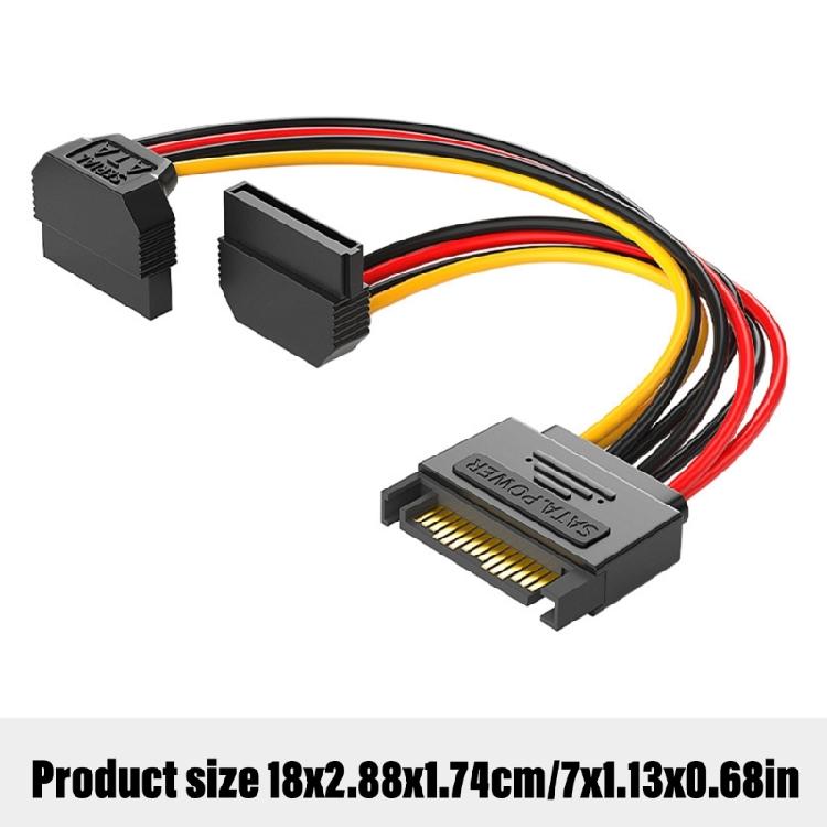 to IDE Power Cable 4 Pin to 15 Pin Power Cable 15 Pin Male to Female Cable Y-Cable Adapter