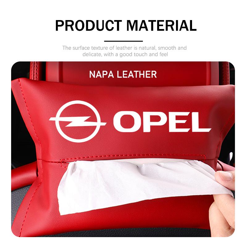 For Opel Car Seat Headrest Tissue Box Hanging Paper Towel Protetor Cover Organizer Tool Meriva Mokka Grandland Vectra Zafira BX8