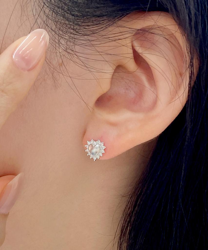 47Bag 925 Silver Heart Earrings Luha