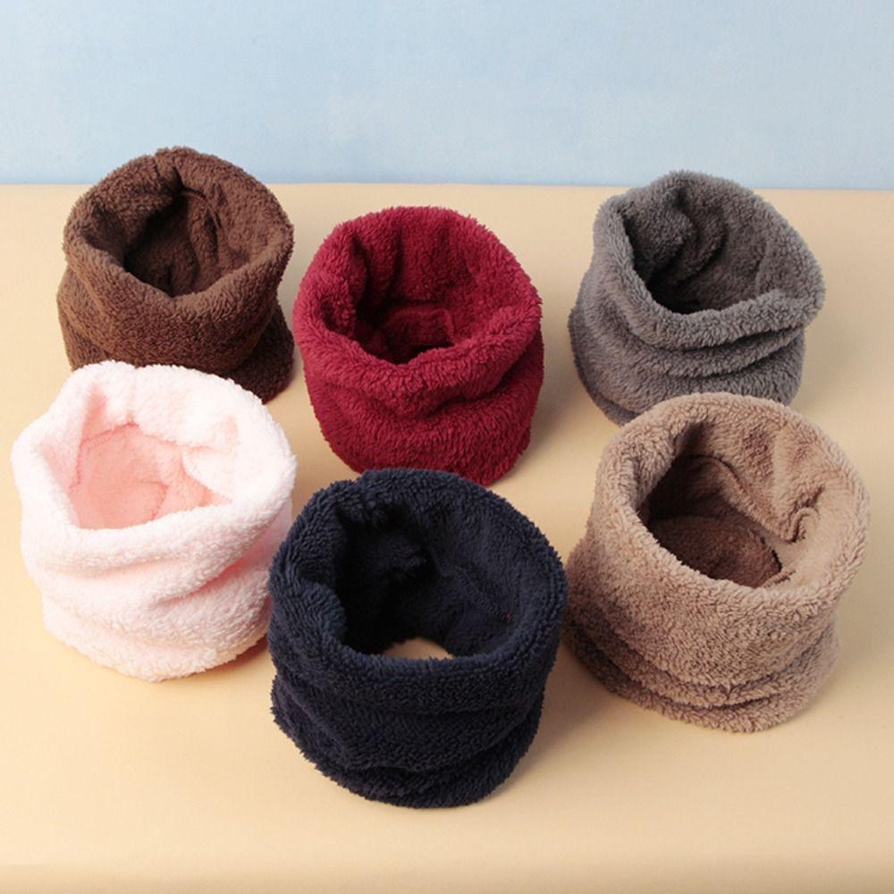 2-16 Years Old Fleece-lined Kids Winter Scarf Thickened Neckerchief for Baby Boys Girls