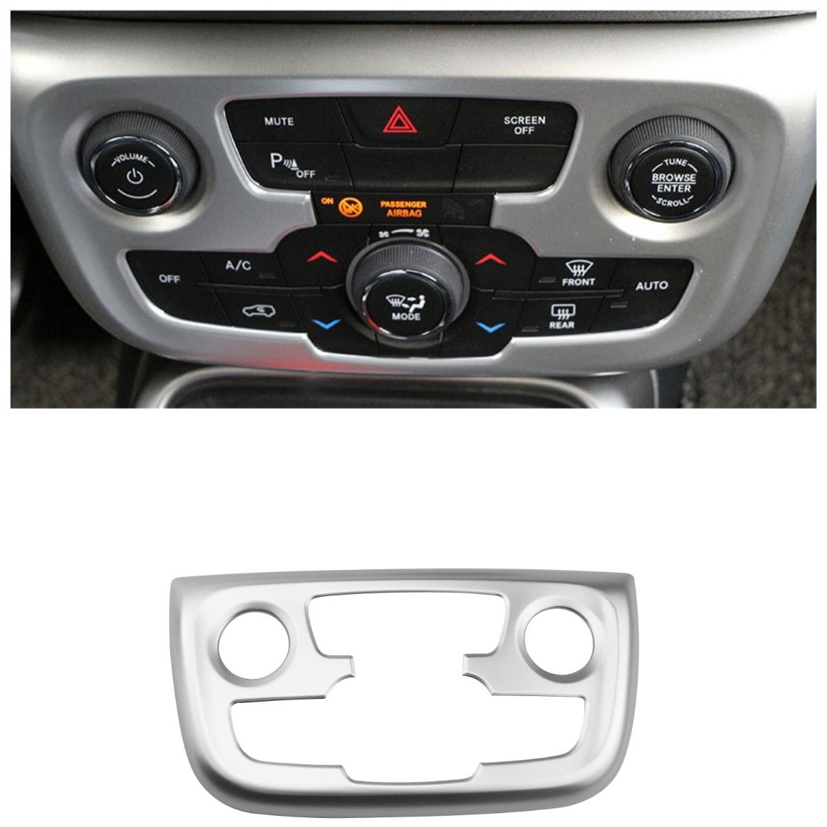 

Car Air Condition AC Switch Control Button Panel Cover Trim for Jeep Compass 2017 2018 2019 2020 2021 Matte Interior Accessories серебряный