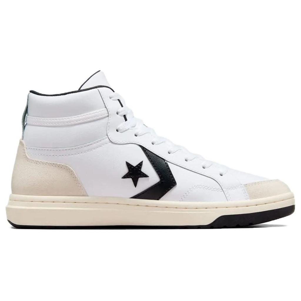 Converse Pro Blaze Classic Round Toe Comfortable Mid-Top Retro Basketball Shoes Unisex Sneaker White A07938C