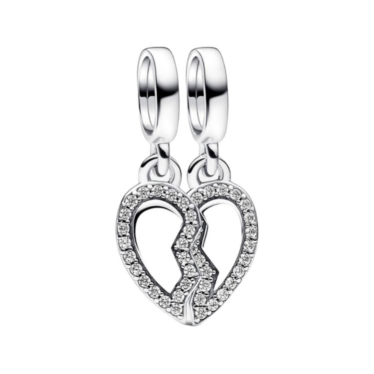 

Pandora Split Heart Design Pendant Women pendant Silver 792743C01 F,Silver