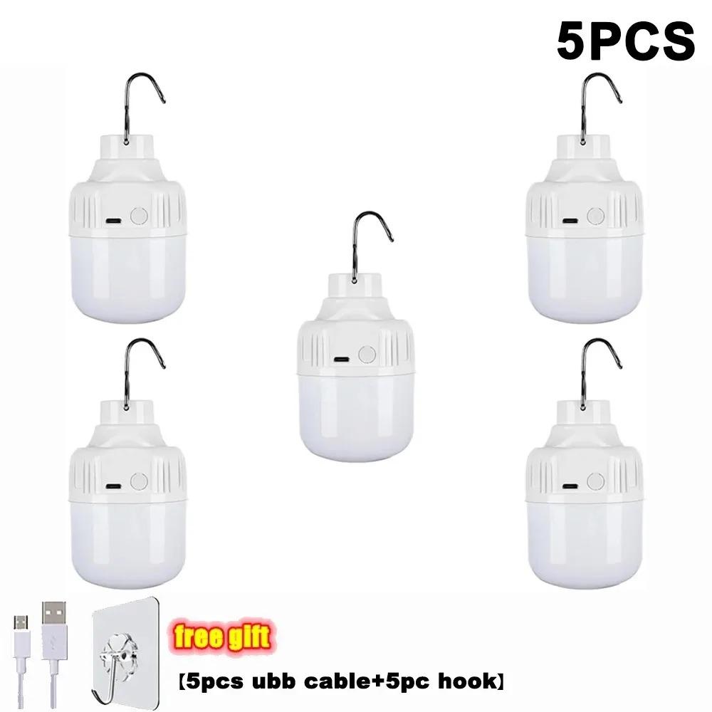 1-10pcs Super Bright Rechargeable LED Lantern Waterproof Portable Camping Light  Emergency Search Light for Outdoor Hiking BBQ