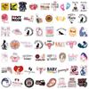 55-Piece Waterproof Pregnancy & Breastfeeding Doodle Stickers for Decoration & Stationery