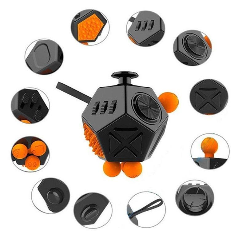 Fidget Cube Toys, Hand Sensory Toys,12 Sides Anti Stress Cube For Children Kids Adults Autism Anxiety Relief Focus