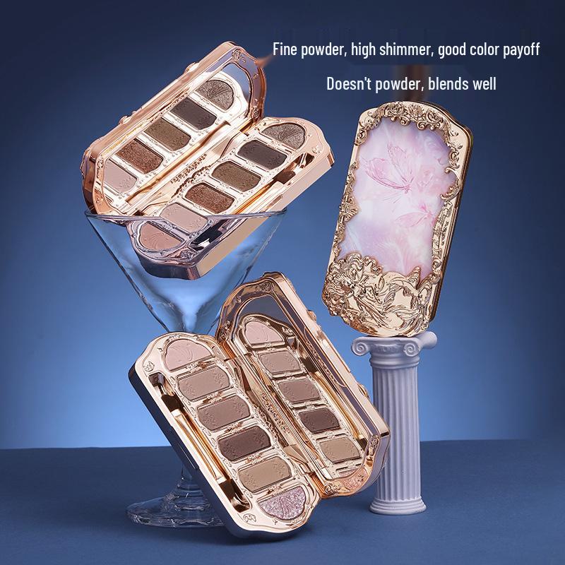 Winnie the Pooh 6-Color Shimmer & Matte Diamond Pearlescent Eyeshadow Palette with Contour Highlight