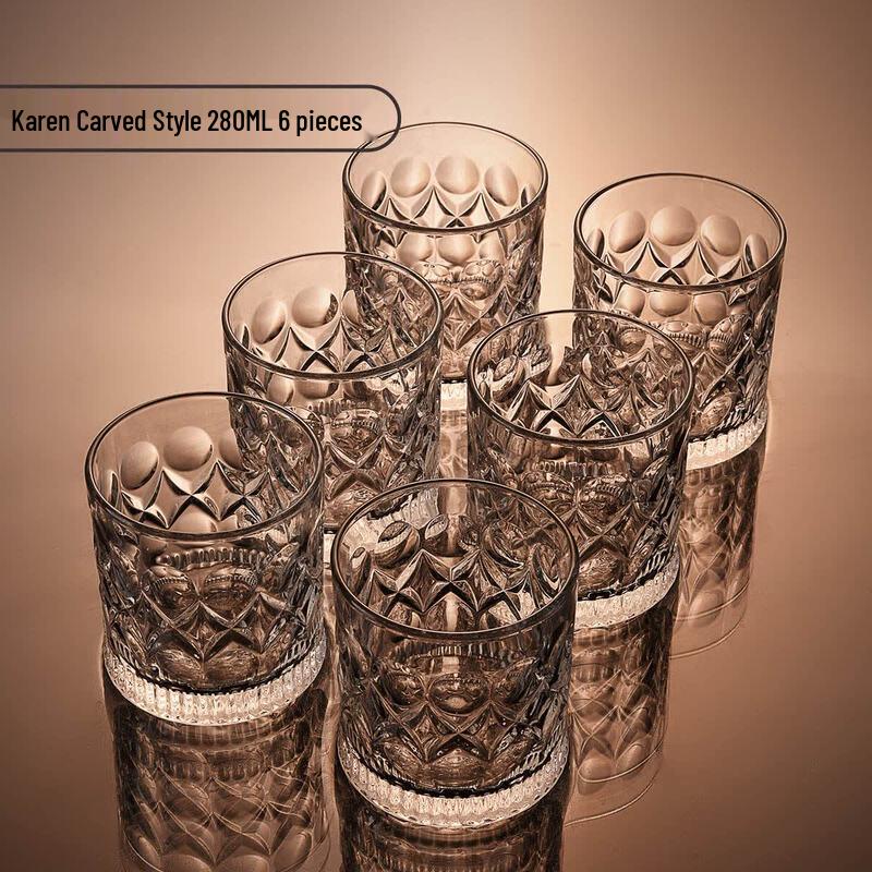 Retro Octagonal Crystal Whiskey Glass